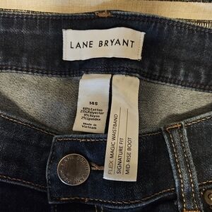 Lane Bryant Signature Fit Mid-Rise Boot Dark Blue Jeans 14S